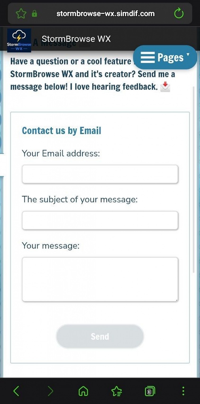 Website Contact Page
